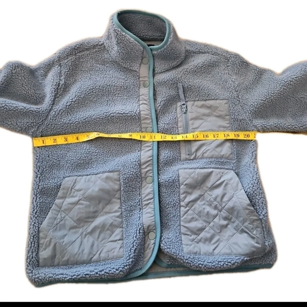 Rails Womens Lorena Steel Blue Sherpa Cozy Winter Outerwear Jacket S - Picture 15 of 16